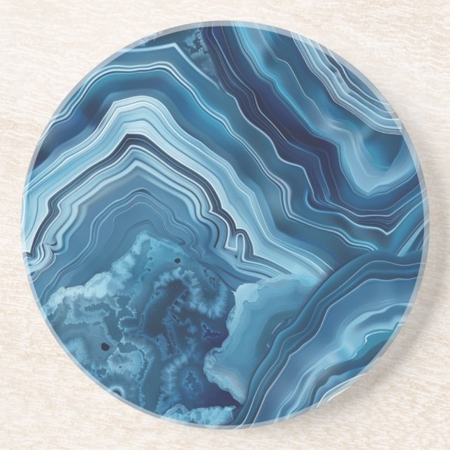 Blue Agate Coaster (Front)