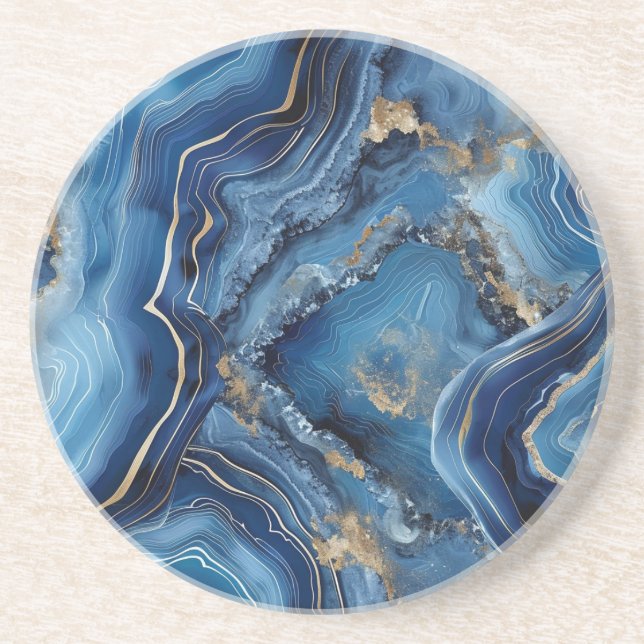 Blue Agate Coaster (Front)