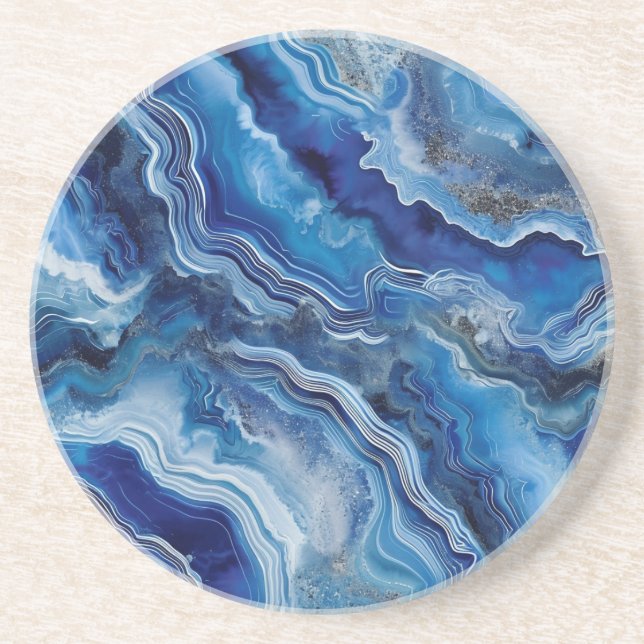 Blue Agate Coaster (Front)