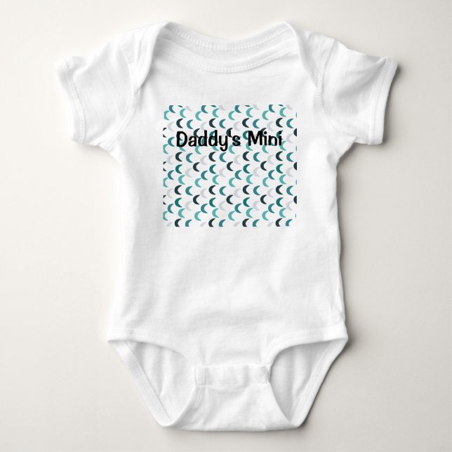 Blue Agate Crescents  Baby Bodysuit (Front)