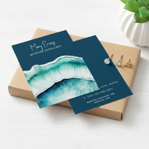 Blue agate earring display card