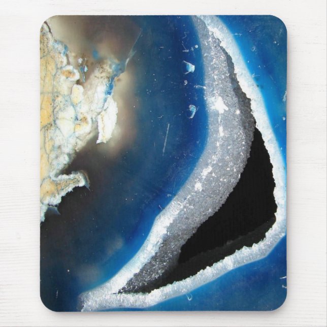 Blue Agate Geode Mouse Pad (Front)