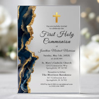 Blue Agate Gold First Holy Communion Boy's