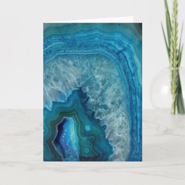 Blue Agate Holiday Card (Front)