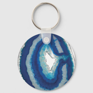 Blue Agate Key Ring