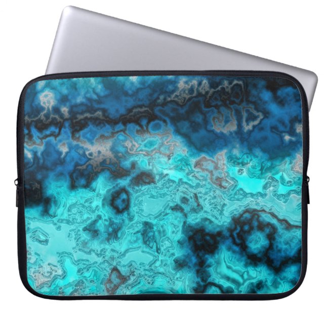 Blue Agate Laptop Sleeve (Front)