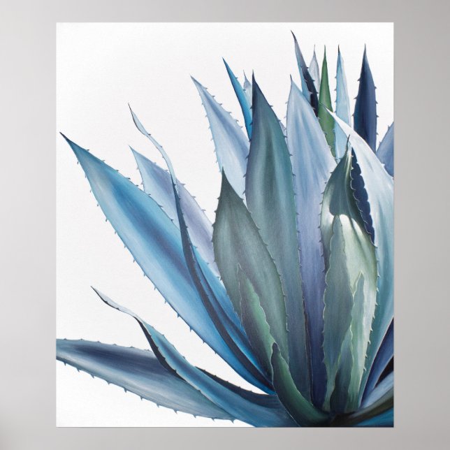 Blue Agave Acrylic Painting Poster (Front)