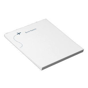 Blue Airplane and Name Notepad