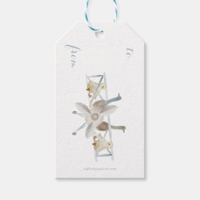 Blue Airplane Gift Tag (Front)