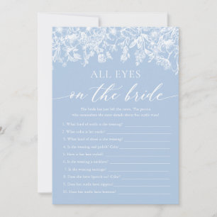 Blue All Eyes On The Bride Bridal Shower Game Invitation