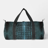 Blue Alligator Crocodile Leather Pattern