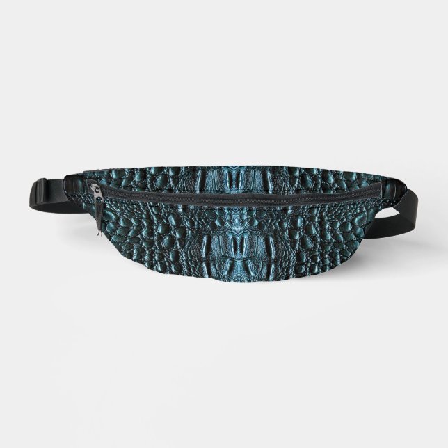 Blue Alligator Leather  Bum Bags (Front)