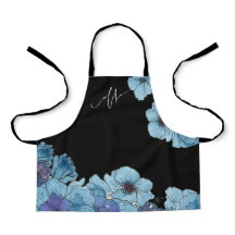 Blue Aloha Floral Apron