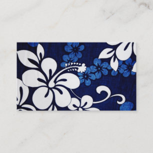 Blue Aloha Hawaii Flowers Business Card
