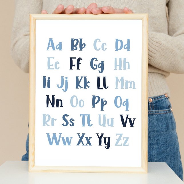 Blue Alphabet Nursery Poster (Creator Uploaded)