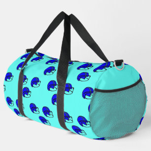 Blue American football helmet pattern Duffle Bag