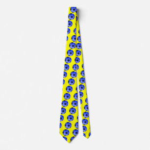 Blue American Soccer or Association Football Tie