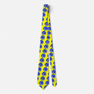 Blue American Soccer or Association Football Tie
