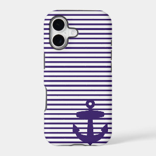 Blue Anchor and Navy Blue Sailor Stripes