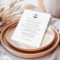 Blue Anchor Classic Nautical MONOGRAM Wedding