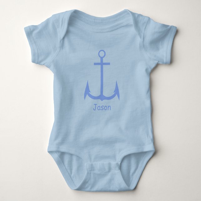 Blue Anchor Custom Baby Bodysuit (Front)