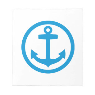Blue anchor logo notepad