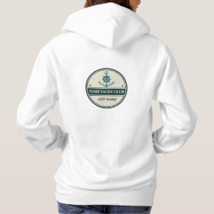Blue Anchor Nautical Welcome yacht sailing Boat Hoodie