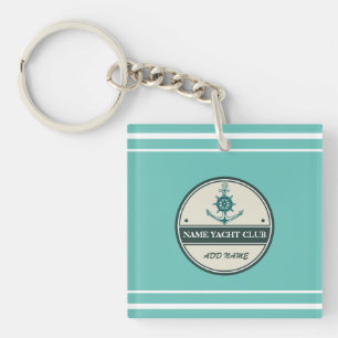 Blue Anchor Nautical Welcome yacht sailing Boat  Key Ring