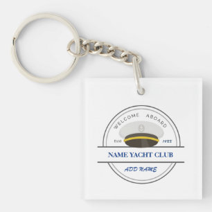 Blue Anchor Nautical Welcome yacht sailing Boat  Key Ring