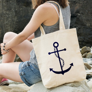 Blue Anchor Tote Bag