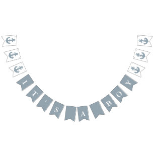 Blue anchors Boy banner