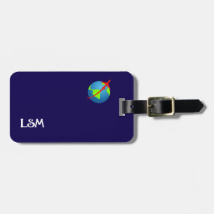 Blue And Aircraft Baggage Label Luggage Tag