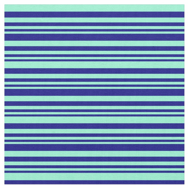 Blue and Aquamarine Coloured Pattern Fabric (Close Up)