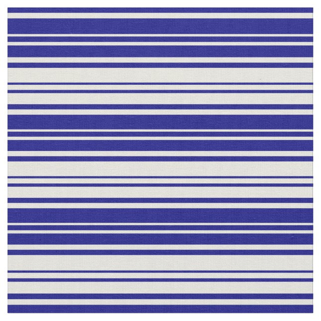 Blue and Beige Coloured Pattern Fabric (Close Up)