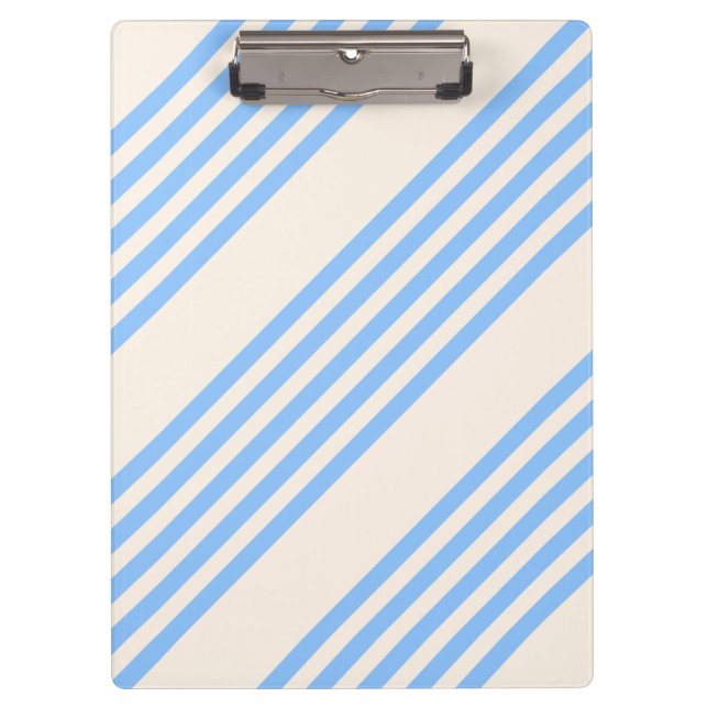 Blue and beige five stripe pattern clipboard (Front)