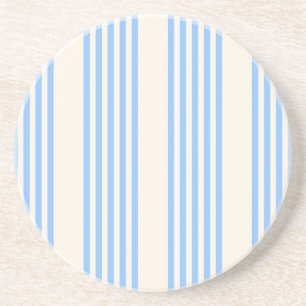 Blue and beige five stripe pattern coaster