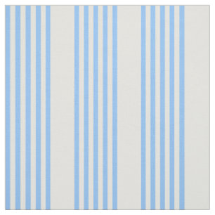 Blue and beige five stripe pattern fabric