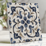 Blue and Beige Vintage Floral Scroll  Tile<br><div class="desc">Enhance your décor with this vintage-inspired tile featuring intricate blue and beige floral scrollwork on a creamy backdrop. The flowing design and symmetrical pattern exude timeless charm and sophistication,  making it ideal for backsplashes,  accent walls,  or elegant interior décor projects.</div>