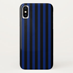 Blue and black candy stripes Case-Mate iPhone case