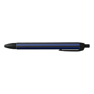 Blue and black candy stripes ink pen