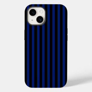 Blue and black candy stripes iPhone 14 case