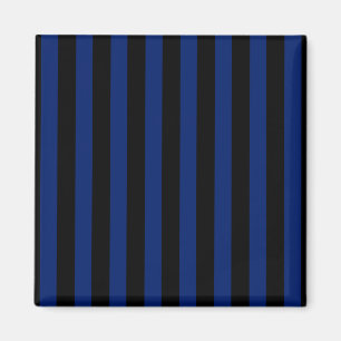Blue and black candy stripes magnet