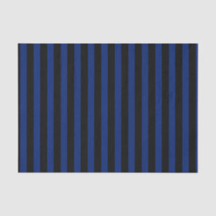 Blue and black candy stripes tissue paper