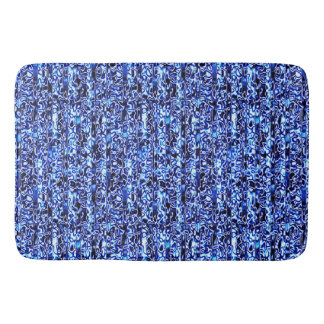 Blue and Black Cheetah Print Bath Mat