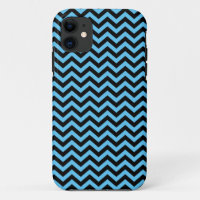 Blue And Black Chevron Pattern
