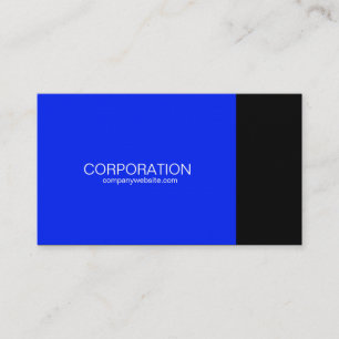 Blue and black classy business card with website