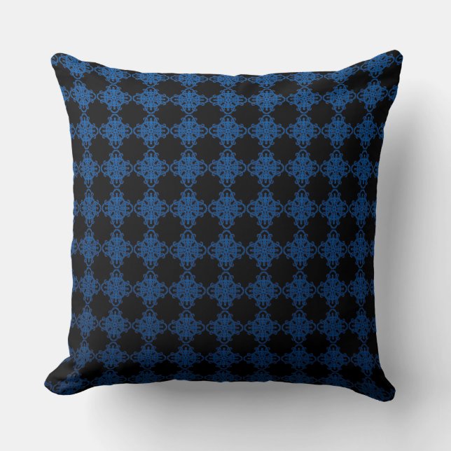 Blue And Black Cushion (Front)