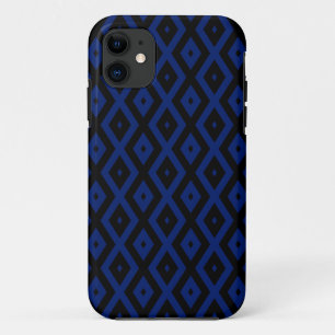 Blue and black diamond pattern Case-Mate iPhone case
