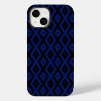 Blue and black diamond pattern