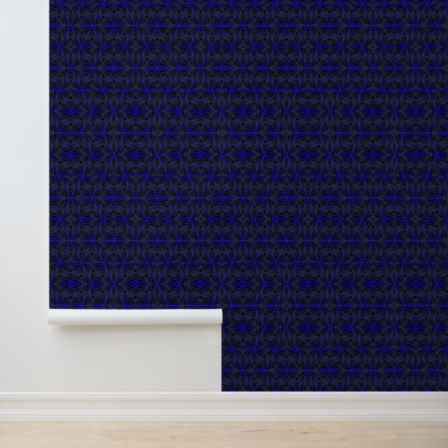 Blue and black geometric pattern. wallpaper (Application)